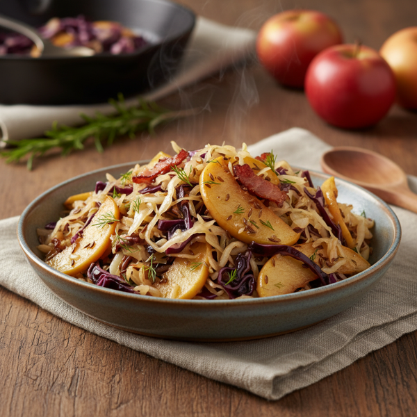 Savory Apple-Infused Sauerkraut recipe