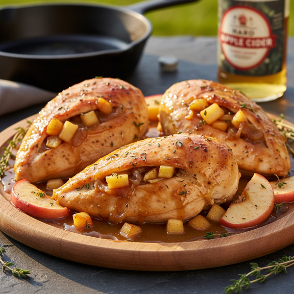 Savory Apple-Stuffed Chicken Breasts with Cider Glaze recipe
