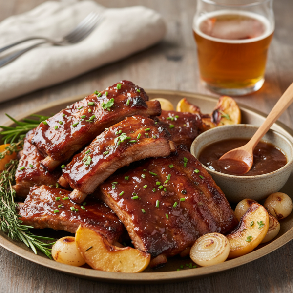 Savory Apple Butter Pork Ribs recipe