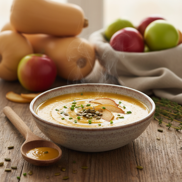 Savory Apple Butternut Squash Soup recipe
