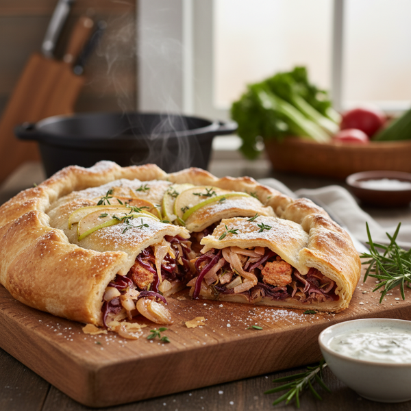 Savory Apple Cabbage Strudel Delight recipe
