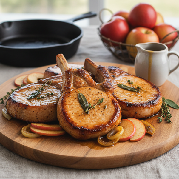 Savory Apple Cider-Infused Pork Chops recipe