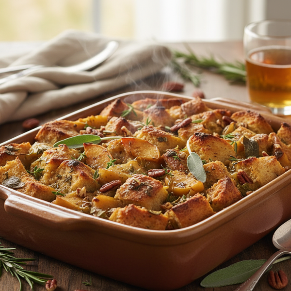 Savory Apple Herb Stuffing recipe