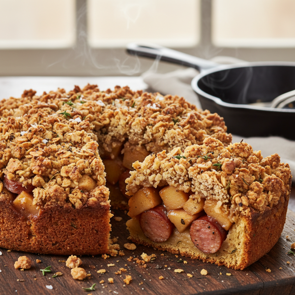 Savory Apple Spice Crumble Cake recipe