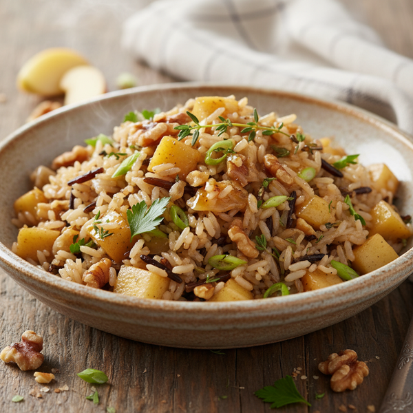 Savory Apple Walnut Rice Medley recipe