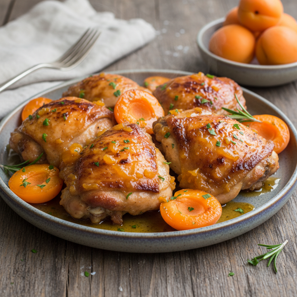 Savory Apricot-Glazed Chicken Thighs recipe