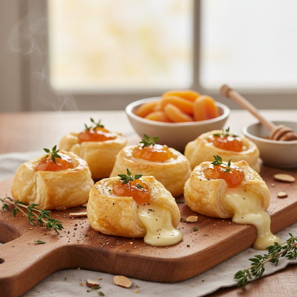 Savory Apricot Baked Brie Bites recipe