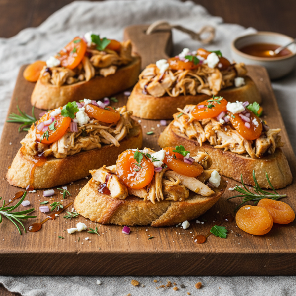 Savory Apricot Chicken Bruschetta recipe