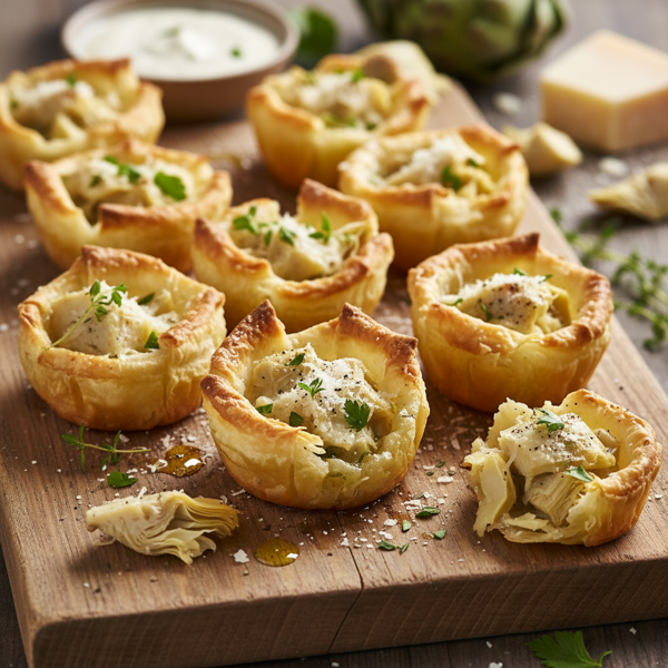 Savory Artichoke and Parmesan Phyllo Bites recipe