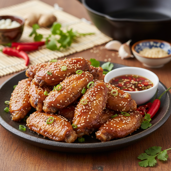Savory Asian-Style Chicken Wings recipe