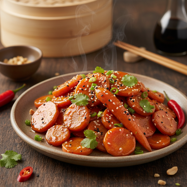 Savory Asian-Style Glazed Carrots recipe