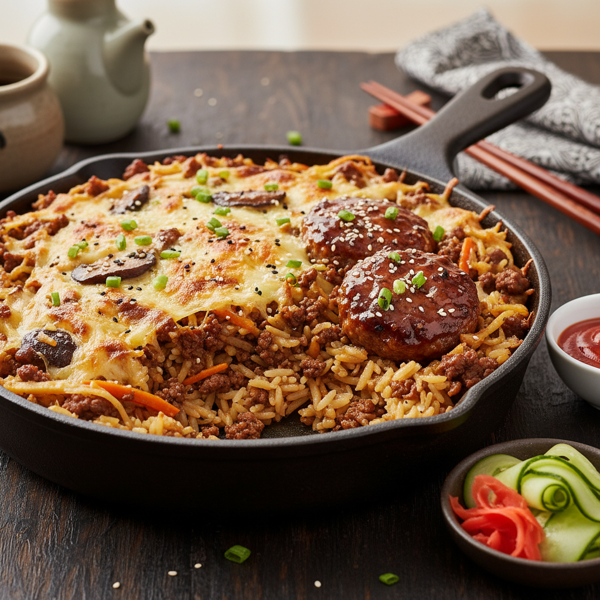 Savory Asian-Style Hamburger Rice Casserole recipe