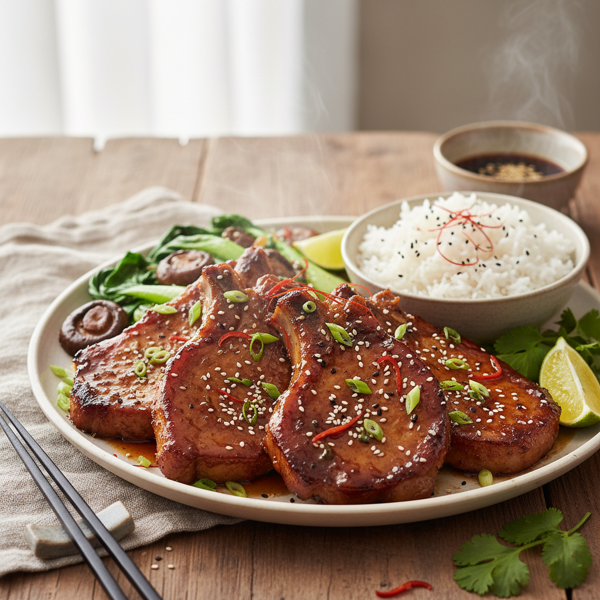 Savory Asian-Style Slow Cooker Pork Chops recipe