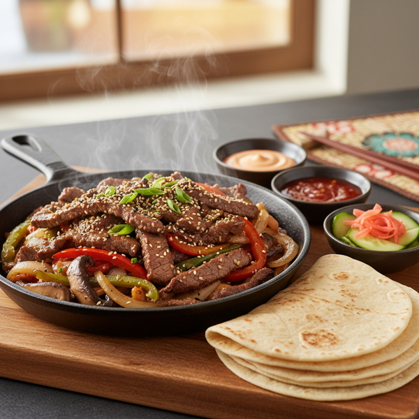 Savory Asian-Style Steak Fajitas recipe
