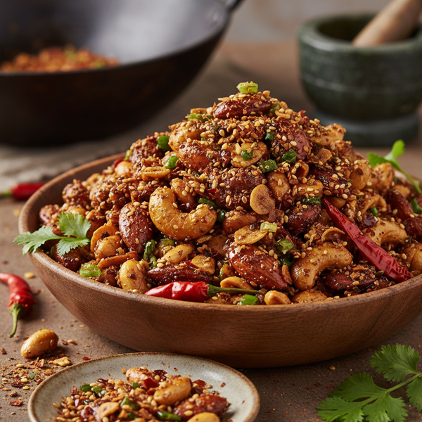 Savory Asian Crunch Nuts recipe