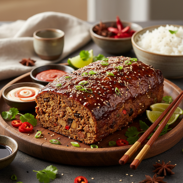 Savory Asian Fusion Meatloaf recipe