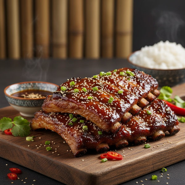 Savory Asian Glazed Baby Back Ribs recipe