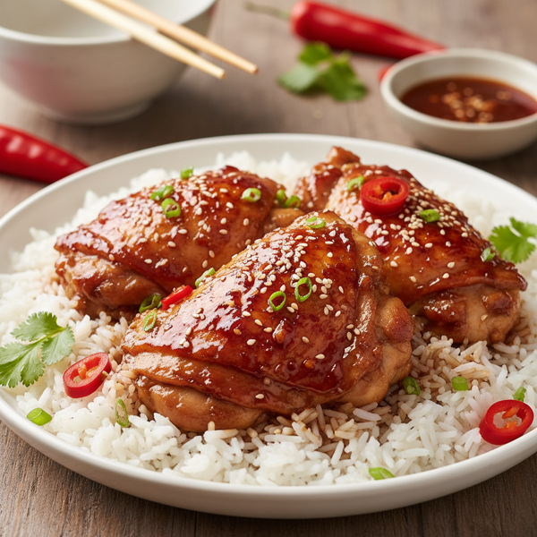 Savory Asian Glazed Chicken Thighs recipe