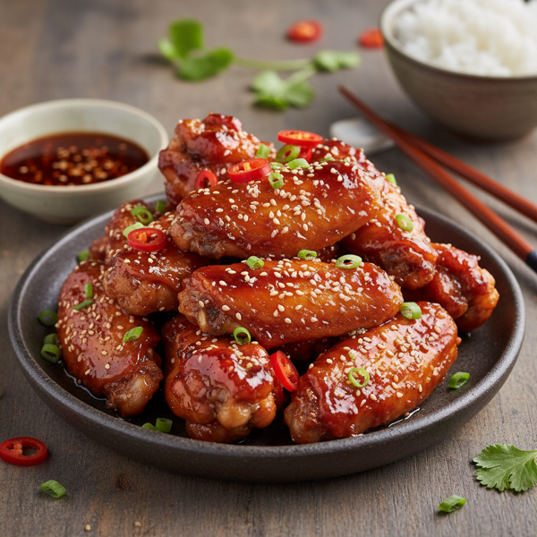 Savory Asian Glazed Chicken Wings recipe