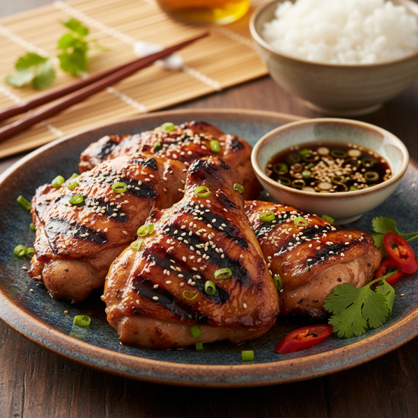 Savory Asian Grilled Chicken Thighs recipe