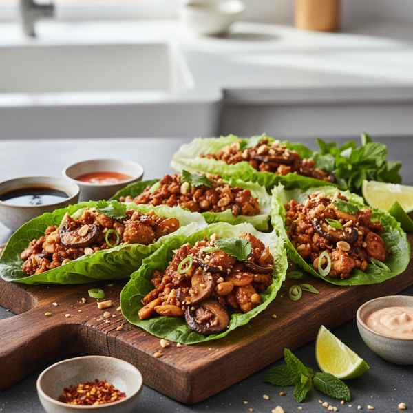 Savory Asian Lettuce Wraps recipe