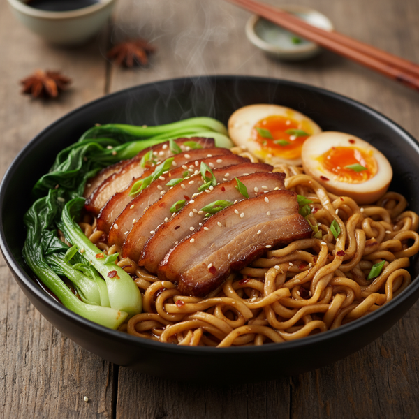 Savory Asian Pork Noodle Bowl recipe