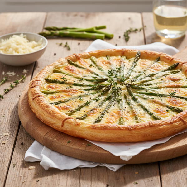 Savory Asparagus Gruyère Puff Tart recipe