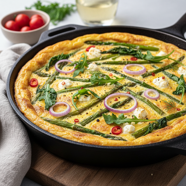 Savory Asparagus and Rocket Frittata recipe