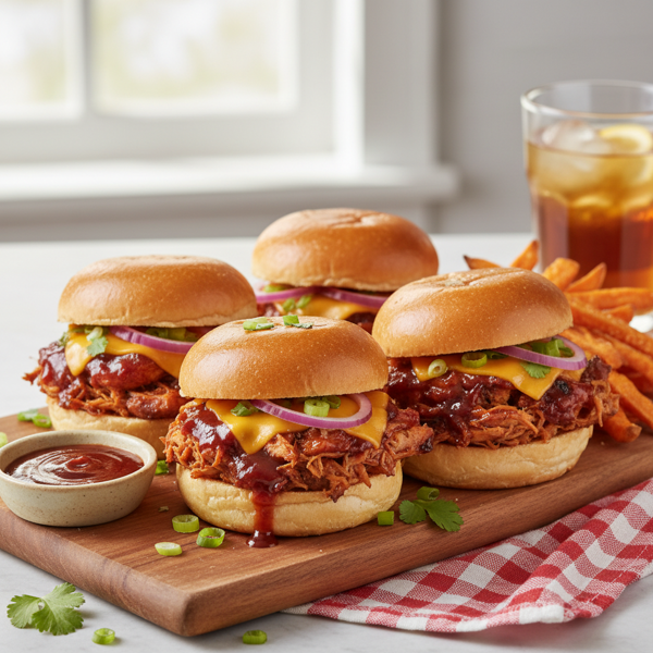 Savory BBQ Chicken Sliders recipe