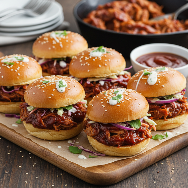 Savory BBQ Pulled Pork Loin Sliders recipe