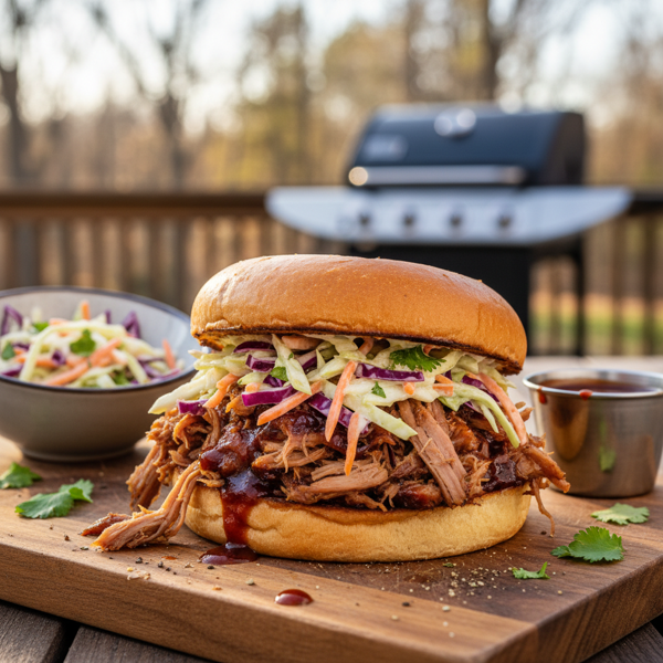 Savory BBQ Pulled Pork Sandwiches with Creamy Coleslaw recipe