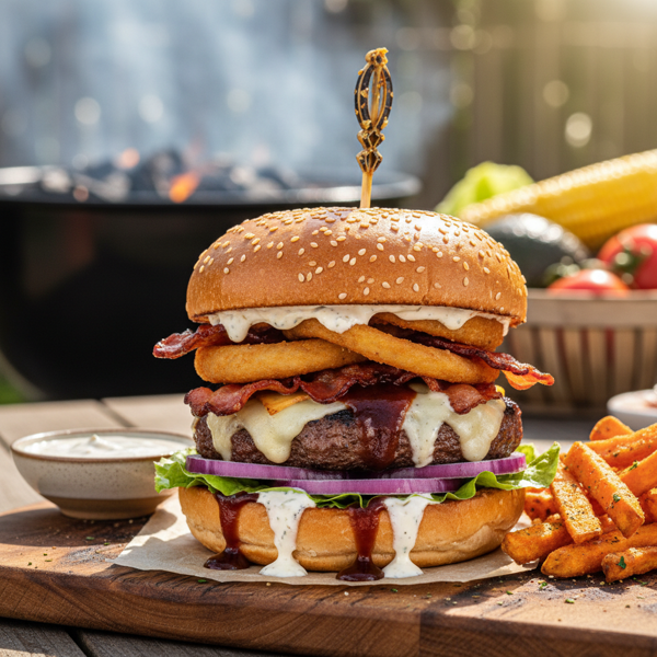 Savory BBQ Ranch Burger Delight recipe