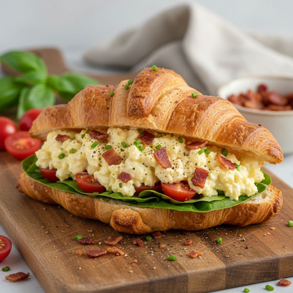 Savory BLT-Inspired Egg Salad Croissant recipe