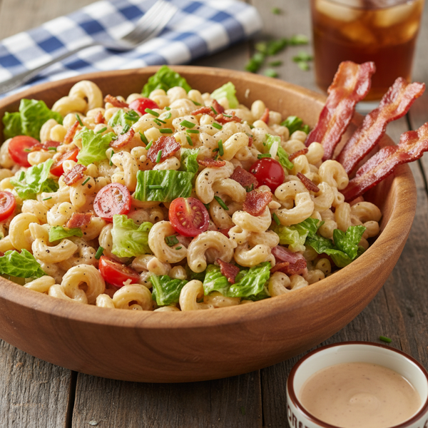 Savory BLT Macaroni Salad Delight recipe