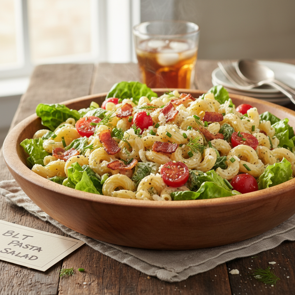 Savory BLT Pasta Salad Delight recipe
