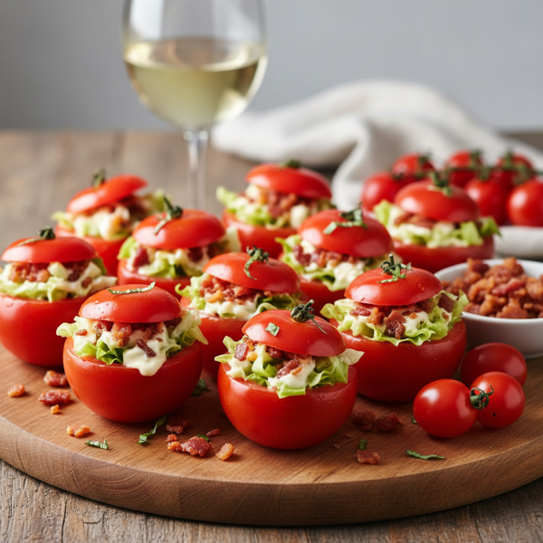 Savory BLT Stuffed Cherry Tomatoes recipe