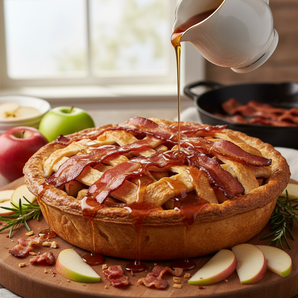 Savory Bacon-Drizzled Apple Pie recipe