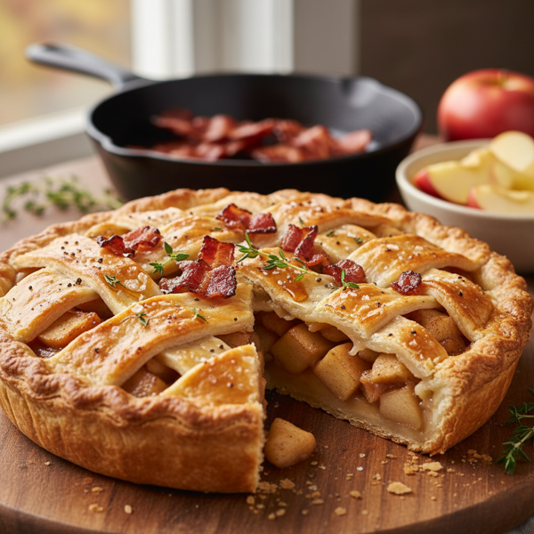 Savory Bacon-Infused Apple Delight Pie recipe