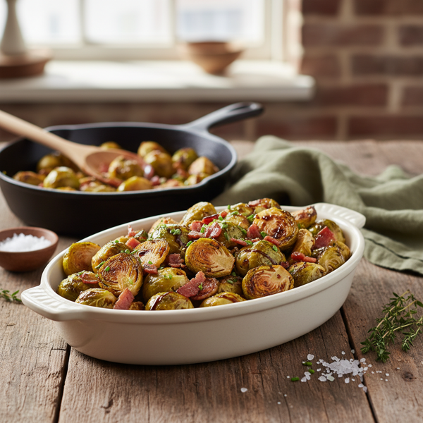 Savory Bacon-Infused Brussels Sprouts recipe