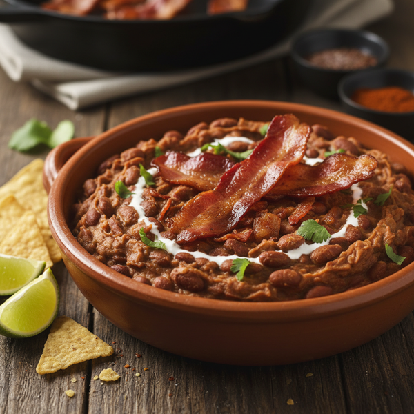 Savory Bacon-Infused Refried Beans recipe