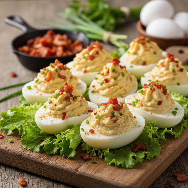 Savory Bacon-Stuffed Deviled Eggs recipe