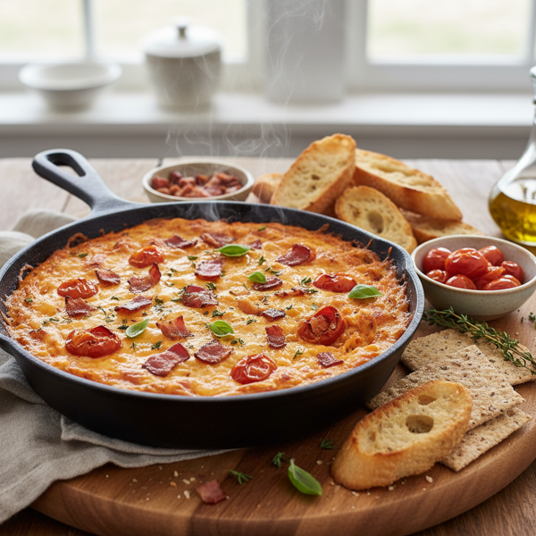 Savory Bacon-Tomato Cream Dip recipe