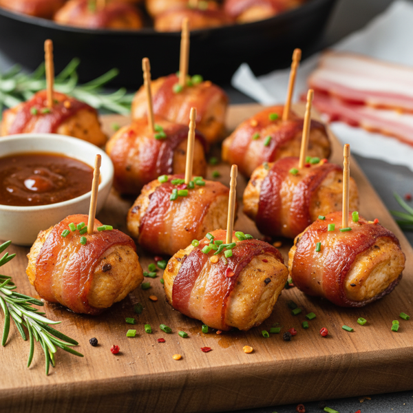 Savory Bacon-Wrapped Chicken Bites recipe