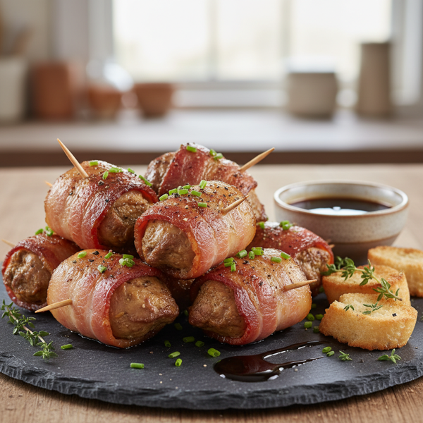 Savory Bacon-Wrapped Chicken Livers recipe