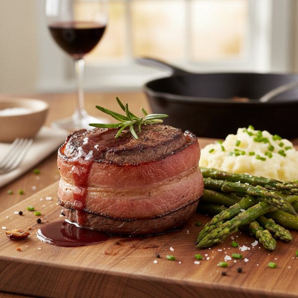 Savory Bacon-Wrapped Filet Mignon Delight recipe