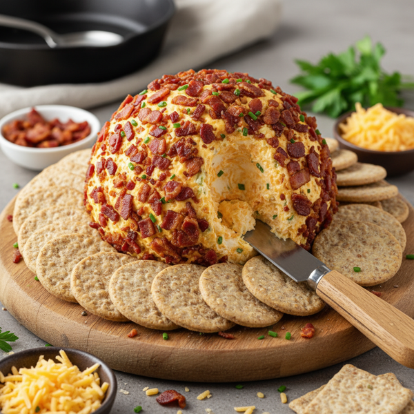 Savory Bacon Cheddar Cheese Ball recipe