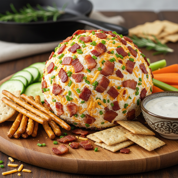 Savory Bacon Ranch Cheese Ball recipe