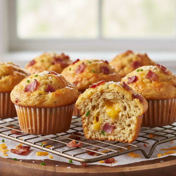 Savory Bacon & Cheddar Muffins recipe