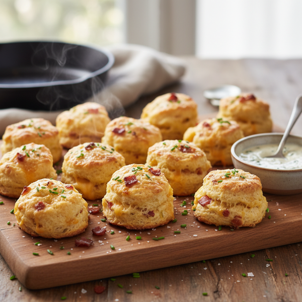Savory Bacon & Cheese Biscuit Bites recipe