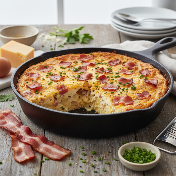 Savory Bacon and Cheese Breakfast Casserole recipe